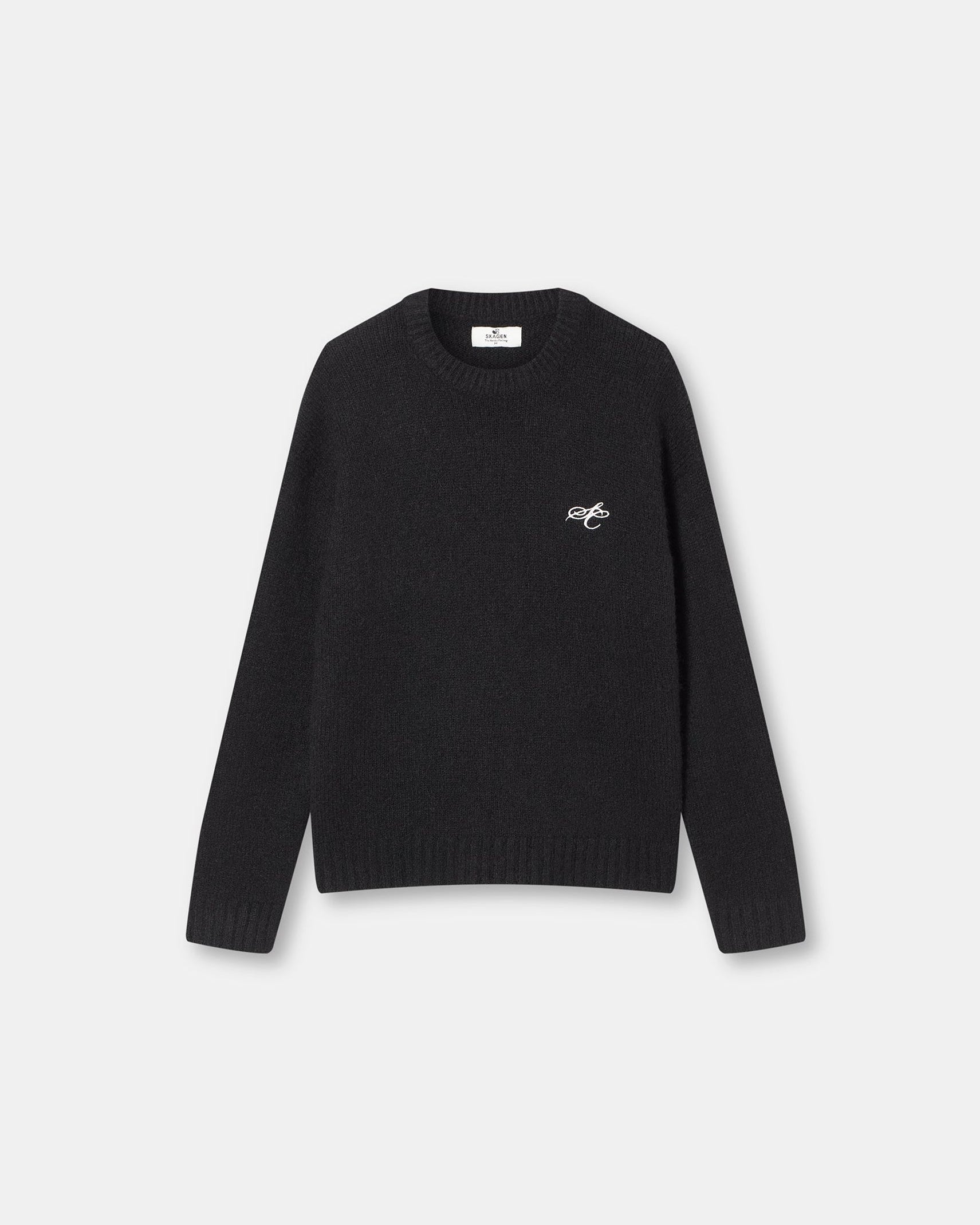 Alpaca Knitted Sweater Black